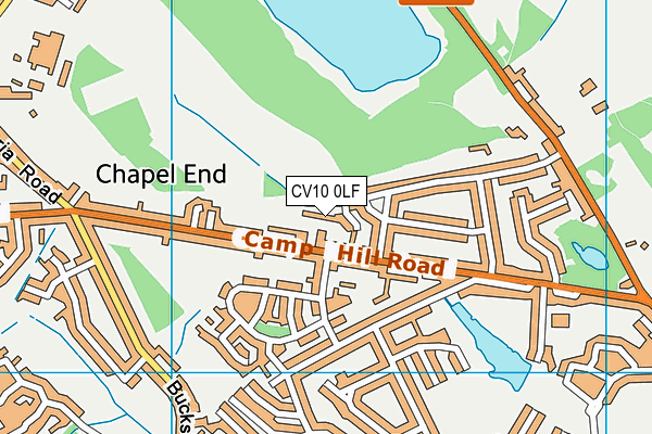 CV10 0LF map - OS VectorMap District (Ordnance Survey)