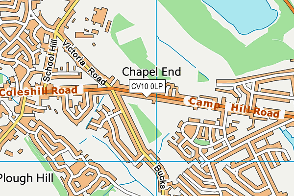 CV10 0LP map - OS VectorMap District (Ordnance Survey)