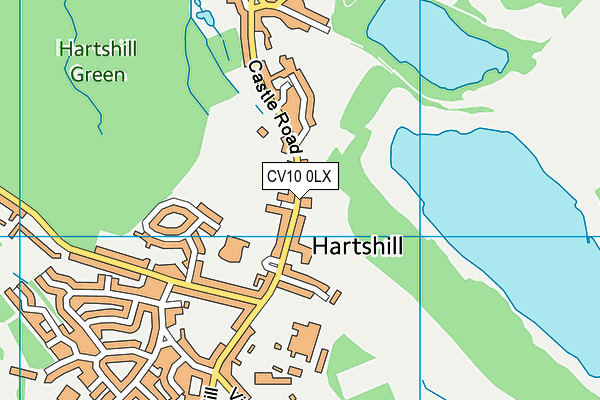 CV10 0LX map - OS VectorMap District (Ordnance Survey)