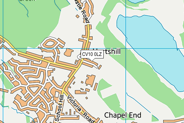 CV10 0LZ map - OS VectorMap District (Ordnance Survey)