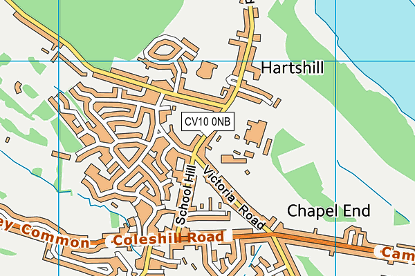 CV10 0NB map - OS VectorMap District (Ordnance Survey)