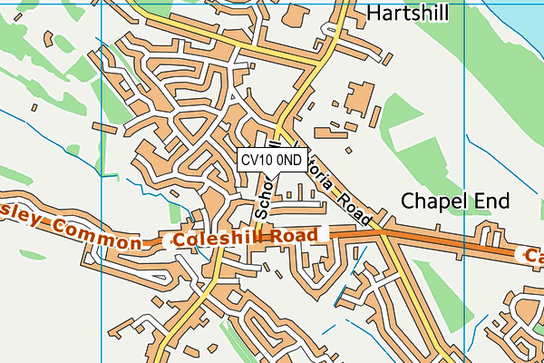 CV10 0ND map - OS VectorMap District (Ordnance Survey)