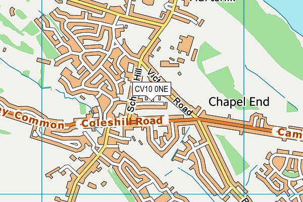 CV10 0NE map - OS VectorMap District (Ordnance Survey)