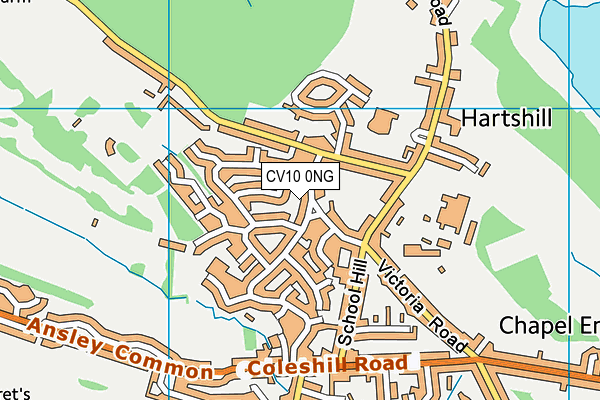 CV10 0NG map - OS VectorMap District (Ordnance Survey)