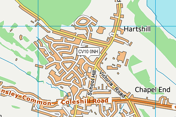 CV10 0NH map - OS VectorMap District (Ordnance Survey)