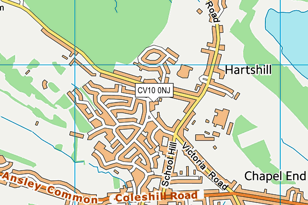 CV10 0NJ map - OS VectorMap District (Ordnance Survey)