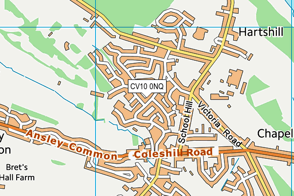 CV10 0NQ map - OS VectorMap District (Ordnance Survey)