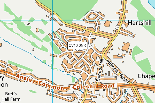 CV10 0NR map - OS VectorMap District (Ordnance Survey)