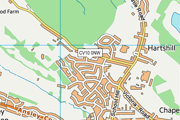 CV10 0NW map - OS VectorMap District (Ordnance Survey)