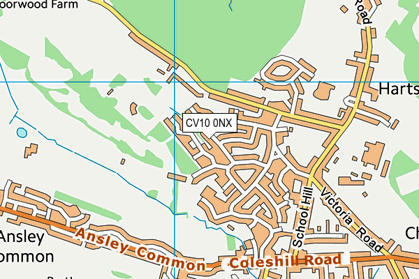 CV10 0NX map - OS VectorMap District (Ordnance Survey)