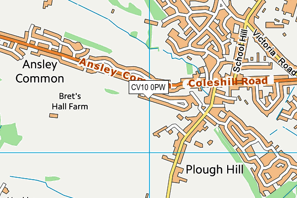 Bretts Hall (Closed) map (CV10 0PW) - OS VectorMap District (Ordnance Survey)
