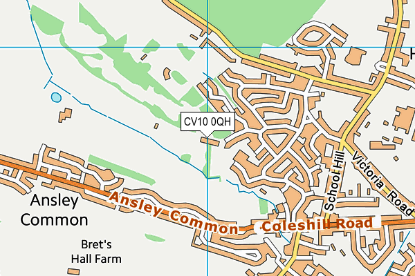 CV10 0QH map - OS VectorMap District (Ordnance Survey)