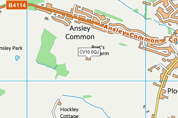 CV10 0QJ map - OS VectorMap District (Ordnance Survey)