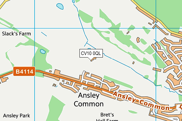 CV10 0QL map - OS VectorMap District (Ordnance Survey)