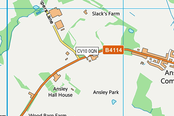 Ansley Hall Recreation Ground map (CV10 0QN) - OS VectorMap District (Ordnance Survey)