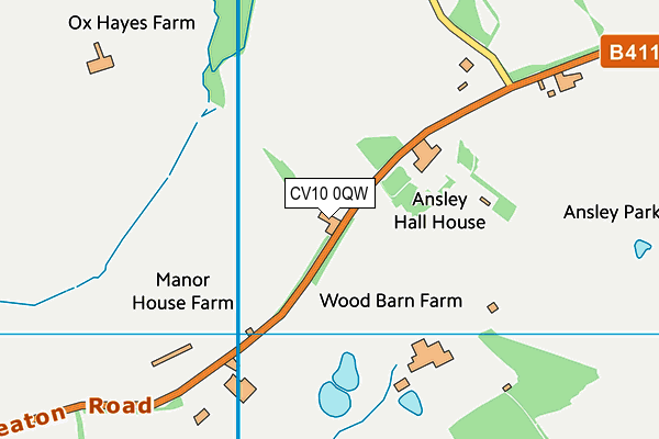 CV10 0QW map - OS VectorMap District (Ordnance Survey)