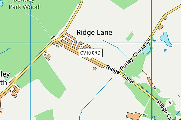 CV10 0RD map - OS VectorMap District (Ordnance Survey)