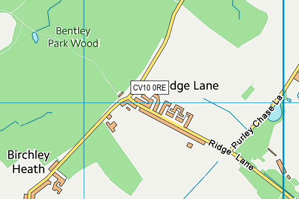 CV10 0RE map - OS VectorMap District (Ordnance Survey)