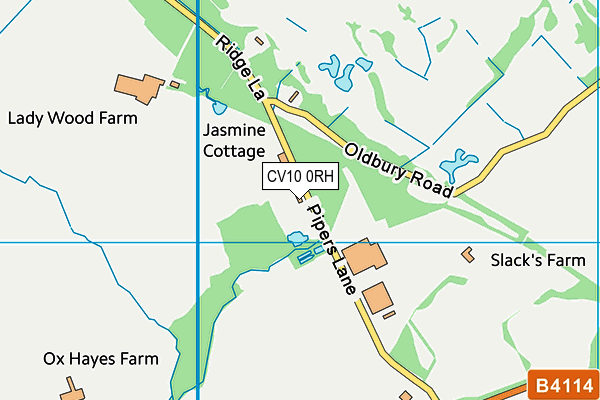 CV10 0RH map - OS VectorMap District (Ordnance Survey)