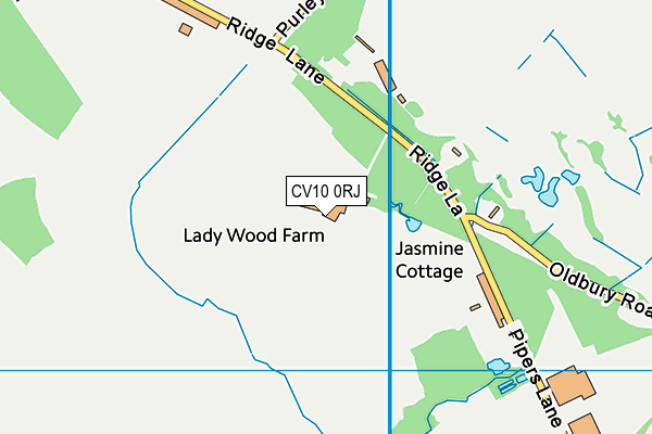 CV10 0RJ map - OS VectorMap District (Ordnance Survey)