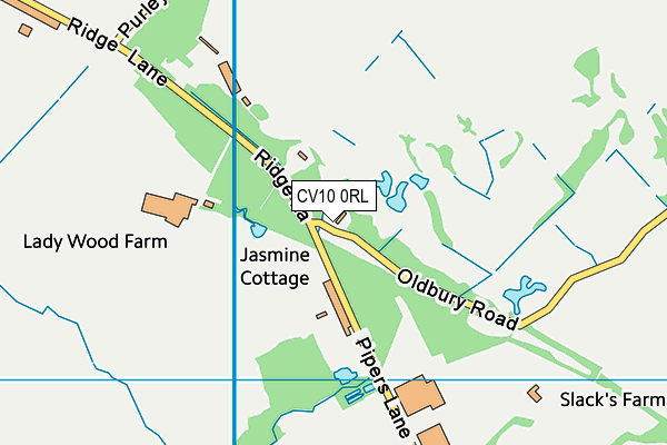 CV10 0RL map - OS VectorMap District (Ordnance Survey)