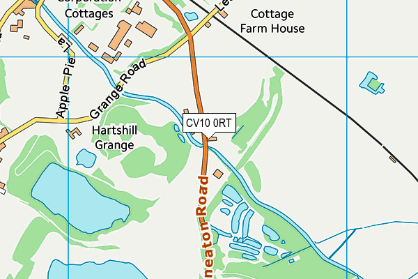 CV10 0RT map - OS VectorMap District (Ordnance Survey)