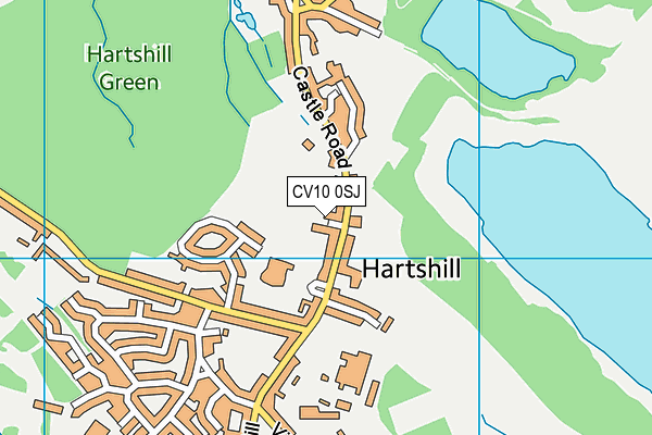 CV10 0SJ map - OS VectorMap District (Ordnance Survey)