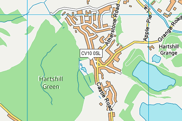 CV10 0SL map - OS VectorMap District (Ordnance Survey)