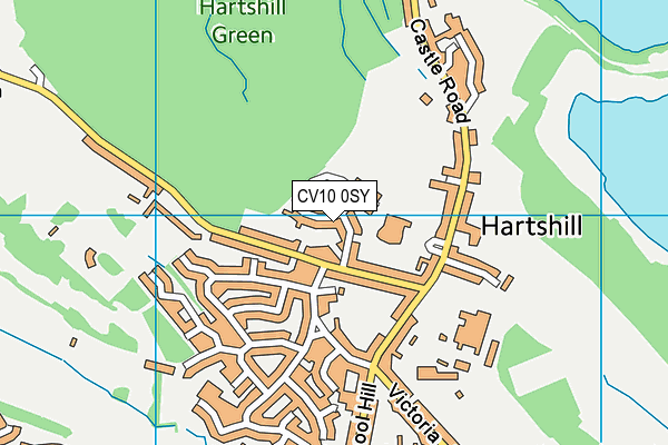 CV10 0SY map - OS VectorMap District (Ordnance Survey)