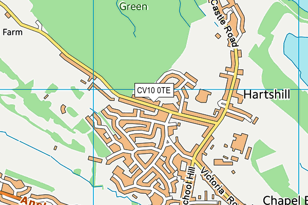 CV10 0TE map - OS VectorMap District (Ordnance Survey)