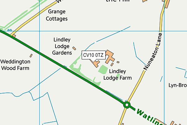 Kings Lodge map (CV10 0TZ) - OS VectorMap District (Ordnance Survey)