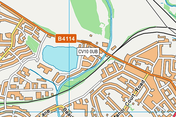 CV10 0UB map - OS VectorMap District (Ordnance Survey)