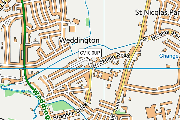 CV10 0UP map - OS VectorMap District (Ordnance Survey)