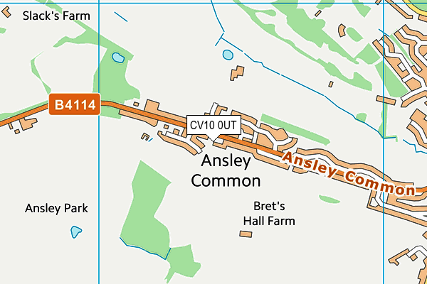 CV10 0UT map - OS VectorMap District (Ordnance Survey)