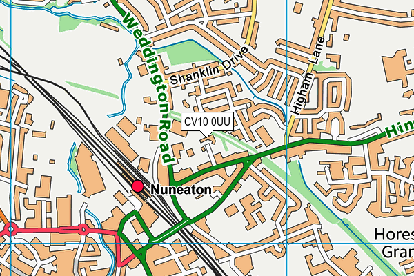 CV10 0UU map - OS VectorMap District (Ordnance Survey)