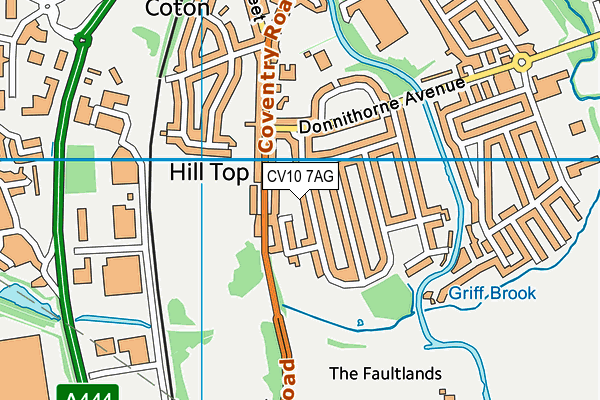 CV10 7AG map - OS VectorMap District (Ordnance Survey)