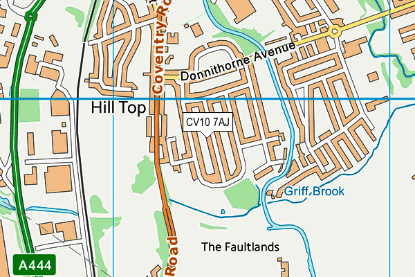 CV10 7AJ map - OS VectorMap District (Ordnance Survey)