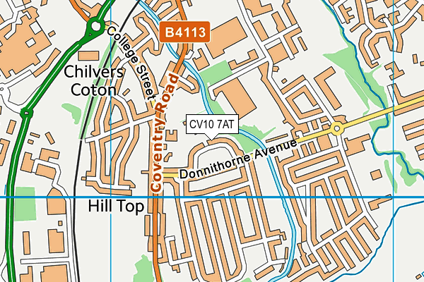 All Saints CofE Primary School and Nursery, Nuneaton map (CV10 7AT) - OS VectorMap District (Ordnance Survey)