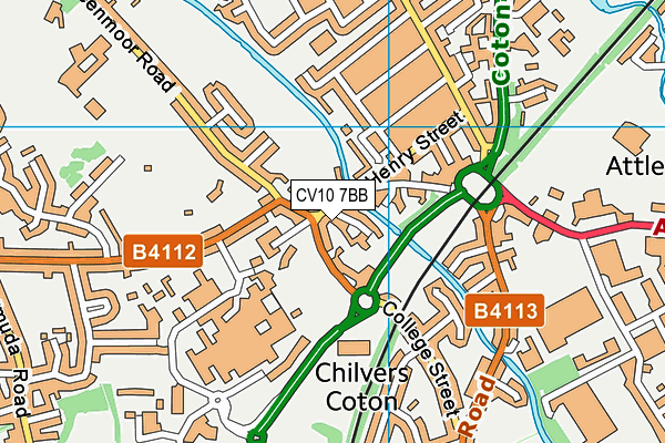 CV10 7BB map - OS VectorMap District (Ordnance Survey)