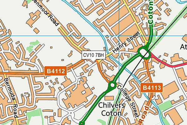 CV10 7BH map - OS VectorMap District (Ordnance Survey)