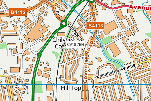 CV10 7BN map - OS VectorMap District (Ordnance Survey)