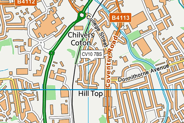 CV10 7BS map - OS VectorMap District (Ordnance Survey)