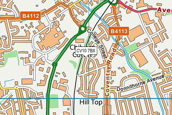 CV10 7BX map - OS VectorMap District (Ordnance Survey)