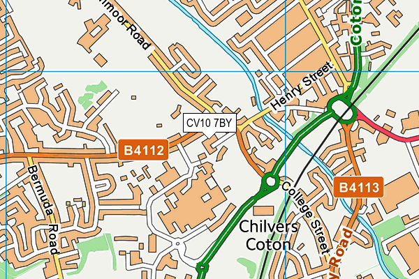 CV10 7BY map - OS VectorMap District (Ordnance Survey)