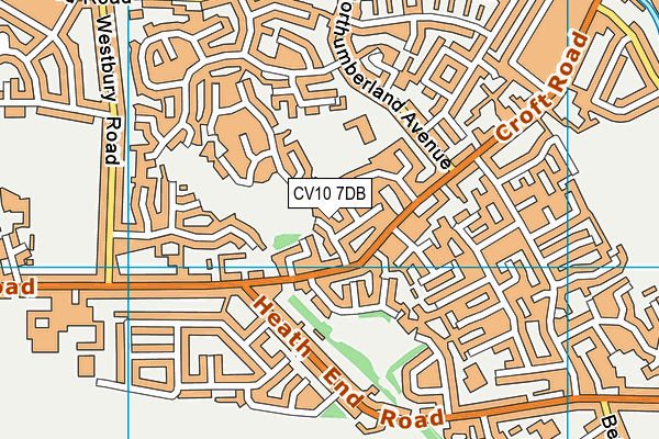 CV10 7DB map - OS VectorMap District (Ordnance Survey)