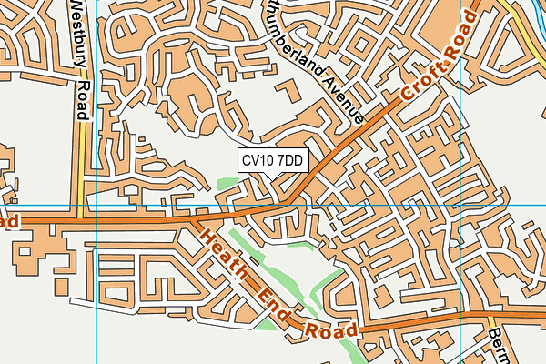 CV10 7DD map - OS VectorMap District (Ordnance Survey)