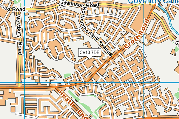 CV10 7DE map - OS VectorMap District (Ordnance Survey)