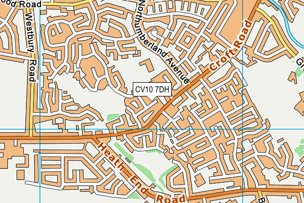 CV10 7DH map - OS VectorMap District (Ordnance Survey)