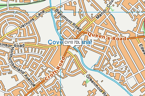 CV10 7DL map - OS VectorMap District (Ordnance Survey)