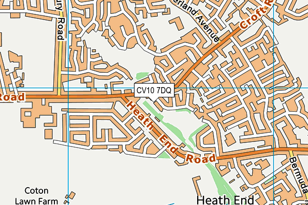 CV10 7DQ map - OS VectorMap District (Ordnance Survey)